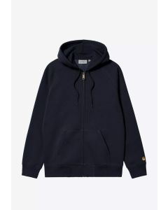GIACCA CARHARTT WIP HOODED CHASE JACKET DARK NAVY GOLD