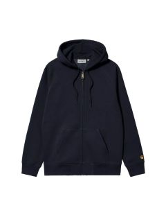 GIACCA CARHARTT WIP HOODED CHASE JACKET DARK NAVY GOLD