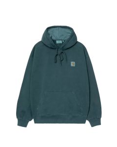 FELPA CAPPUCCIO CARHARTT WIP HOODED VISTA SWEAT DEEP LAGOON GARMENT DYED