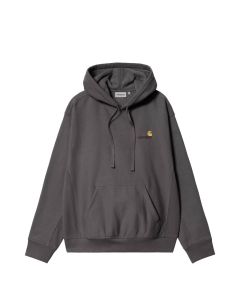 FELPA CAPPUCCIO CARHARTT WIP HOODED AMERICAN SCRIPT SWEAT GRAPHITE
