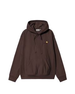 FELPA CAPPUCCIO CARHARTT WIP HOODED AMERICAN SCRIPT SWEAT PALISANDER