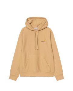 FELPA CAPPUCCIO CARHARTT WIP HOODED AMERICAN SCRIPT SWEAT WIP DUSTY H BROWN