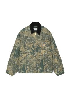 GIACCA CARHARTT WIP OG DETROIT JACKET CAMO COMBI GREEN BLACK STONE