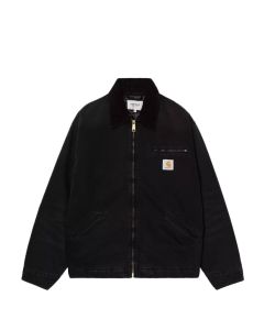 GIACCA CARHARTT WIP OG DETROIT JACKET RAVEN BLACK STONE CANVAS