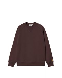 FELPA GIROCOLLO CARHARTT WIP CHASE SWEAT PALISANDER GOLD