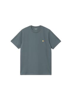 T-SHIRT MANICHE CORTE CARHARTT WIP S/S CHASE T-SHIRT COZY BLUE GOLD