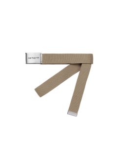CINTURA CARHARTT WIP CLIP BELT CHROME LEATHER U