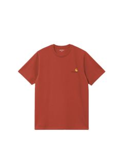 T-SHIRT MANICHE CORTE CARHARTT WIP S/S AMERICAN SCRIPT T-SHIRT OXIDE RED
