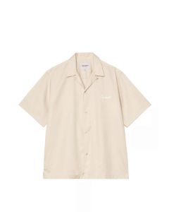 CAMICIA MANICHE CORTE CARHARTT WIP S/S DELRAY SHIRT STONE WHITE