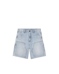 SHORTS CARHARTT WIP DOUBLE KNEE SHORT BLUE HEAVY WORN BLEACHED