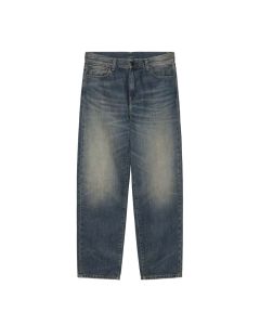 JEANS CARHARTT WIP AARON PANT BLUE MID WORN USED
