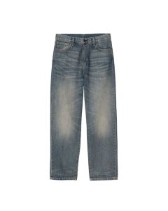 JEANS CARHARTT WIP AARON PANT BLUE WORN USED WASH