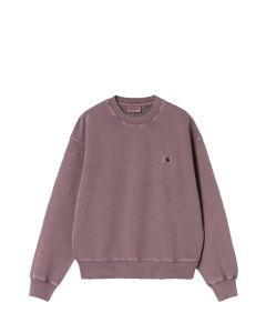 FELPA GIROCOLLO CARHARTT WIP W' NELSON SWEATSHIRT PHLOX GARMENT DYED