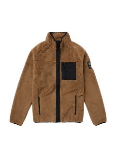 GIACCA MYSTIC DTS TEDDY ZIP THRU SWEAT 730 SLATE BROWN