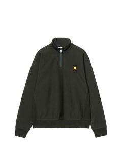 FELPA GIROCOLLO CARHARTT WIP HALF ZIP AMERICAN SCRIPT SWEAT RAVEN
