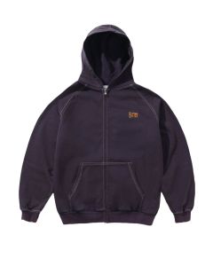 FELPA CAPPUCCIO BUTTER GOODS SKETCH ZIP-THRU HOOD EGGPLANT
