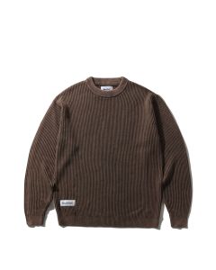 MAGLIONE BUTTER GOODS BLEACH KNIT SWEATER BROWN