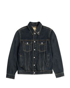 GIACCA EVISU HT WASHED DENIM JACKET W PRINTED DAICOCK INDIGO