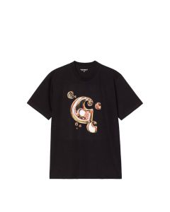 T-SHIRT MANICHE CORTE CARHARTT WIP S/S SOLAR CHROME C-LOGO T-SHIRT BLACK