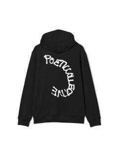 FELPA CAPPUCCIO POETIC COLLECTIVE SPRAY TEXT HOODIE BLACK