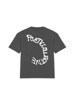 T-SHIRT MANICHE CORTE POETIC COLLECTIVE SPRAY TEXT T-SHIRT IRON GREY