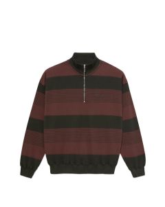 FELPA GIROCOLLO POLAR SKATE CO. SURF HALF ZIP SWEATER DIRTY BLACK BROWNSTONE