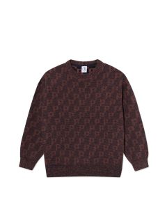 MAGLIONE POLAR SKATE CO. GEORGE SWEATER | P PATTERN NAVY ORANGE