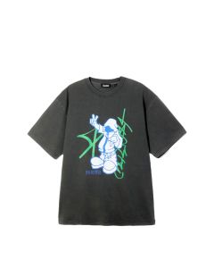 T-SHIRT MANICHE CORTE X-LARGE PIGMENT DYED PEACE AND FORTUNE S/S TEE BLACK