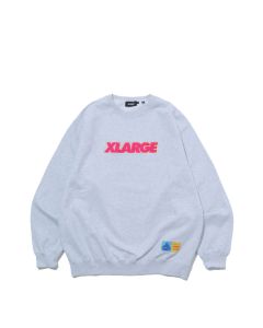 FELPA GIROCOLLO X-LARGE STANDARD LOGO CREWNECK SWEATSHIRT ASH