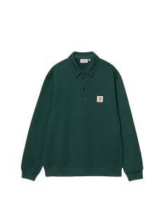 FELPA GIROCOLLO CARHARTT WIP POLO SWEAT DARK FIR