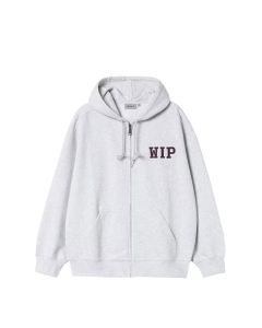 FELPA CAPPUCCIO CARHARTT WIP HOODED MINI WIP SWEAT JACKET ASH HEATHER STONE WASHED