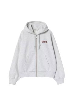 GIACCA CARHARTT WIP W' HOODED SCHOOLING JACKET ASH HEATHER STONE WASHED