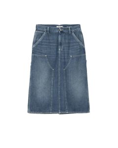 GONNA CARHARTT WIP W' DOUBLE KNEE SKIRT BLUE DARK USED WASH