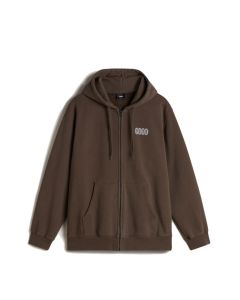 FELPA CAPPUCCIO VANS EARTHBOUND LOOSE FIT FZ COAL BROWN