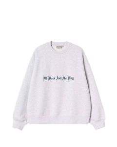 FELPA GIROCOLLO CARHARTT WIP NO PLAY SWEAT ASH HEATHER