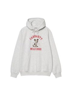 FELPA CAPPUCCIO CARHARTT WIP HOODED WILD DOG SWEAT ASH HEATHER