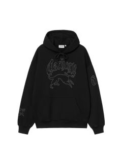 FELPA CAPPUCCIO CARHARTT WIP HOODED HACKWORK SWEAT BLACK WALL