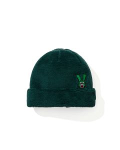 BERRETTA BSRABBIT SQUARE BLOCK RABBIT SOFT FUR BEANIE GREEN