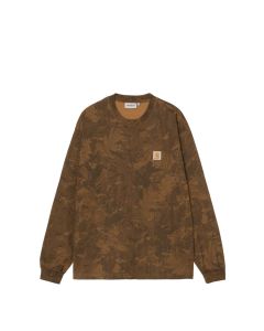 T-SHIRT MANICHE LUNGHE CARHARTT WIP L/S CAMO COMBI T-SHIRT CAMO COMBI GREEN HAM GAR DYED