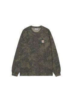 T-SHIRT MANICHE LUNGHE CARHARTT WIP L/S CAMO COMBI T-SHIRT CAMO COMBI GREEN OLI GM DY