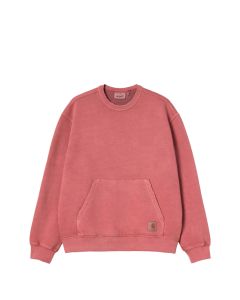 FELPA GIROCOLLO CARHARTT WIP TORION SWEAT MARSALA GRIND WASH