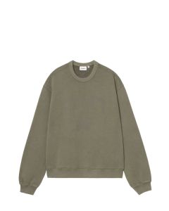 FELPA GIROCOLLO CARHARTT WIP FADED POND CORPS SWEAT CYPRESS HEAVY STONE WASH