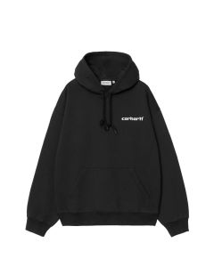 FELPA GIROCOLLO CARHARTT WIP HOODED CAPS SWEAT BLACK