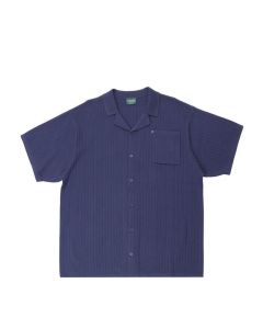 CAMICIA MANICHE CORTE PASS~PORT ORGANIC KNIT LEAGUES SHIRT NAVY