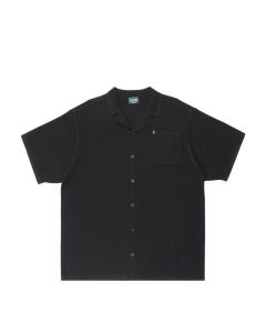 CAMICIA MANICHE CORTE PASS~PORT ORGANIC KNIT LEAGUES SHIRT BLACK