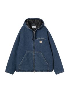 GIACCA CARHARTT WIP CLEVELAND JACKET BLUE STONE WASHED