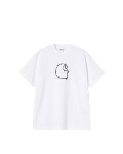 T-SHIRT MANICHE CORTE CARHARTT WIP S/S BARBWIRE C T-SHIRT WHITE