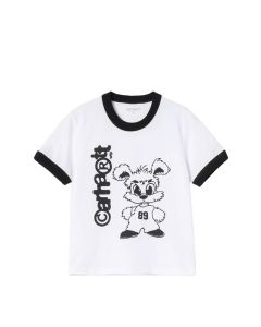 T-SHIRT MANICHE CORTE CARHARTT WIP W' S/S IP RINGER T-SHIRT WHITE BLACK
