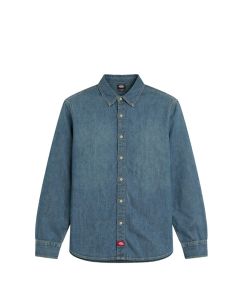 CAMICIA MANICHE LUNGHE DICKIES LIGHTWEIGHT DENIM SHIRT LS KHAKI TINTED BLUE