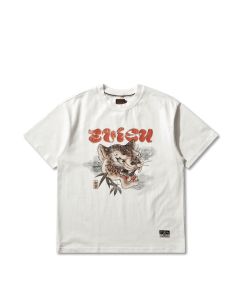 T-SHIRT MANICHE CORTE EVISU LEOPARD HEAD OFF WHITE